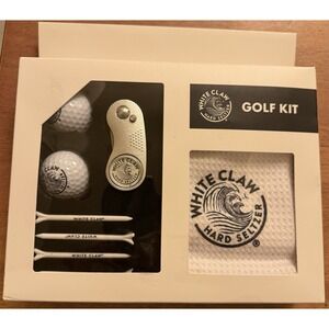 White Claw Hard Seltzer Golf Kit Tees Balls Towel New